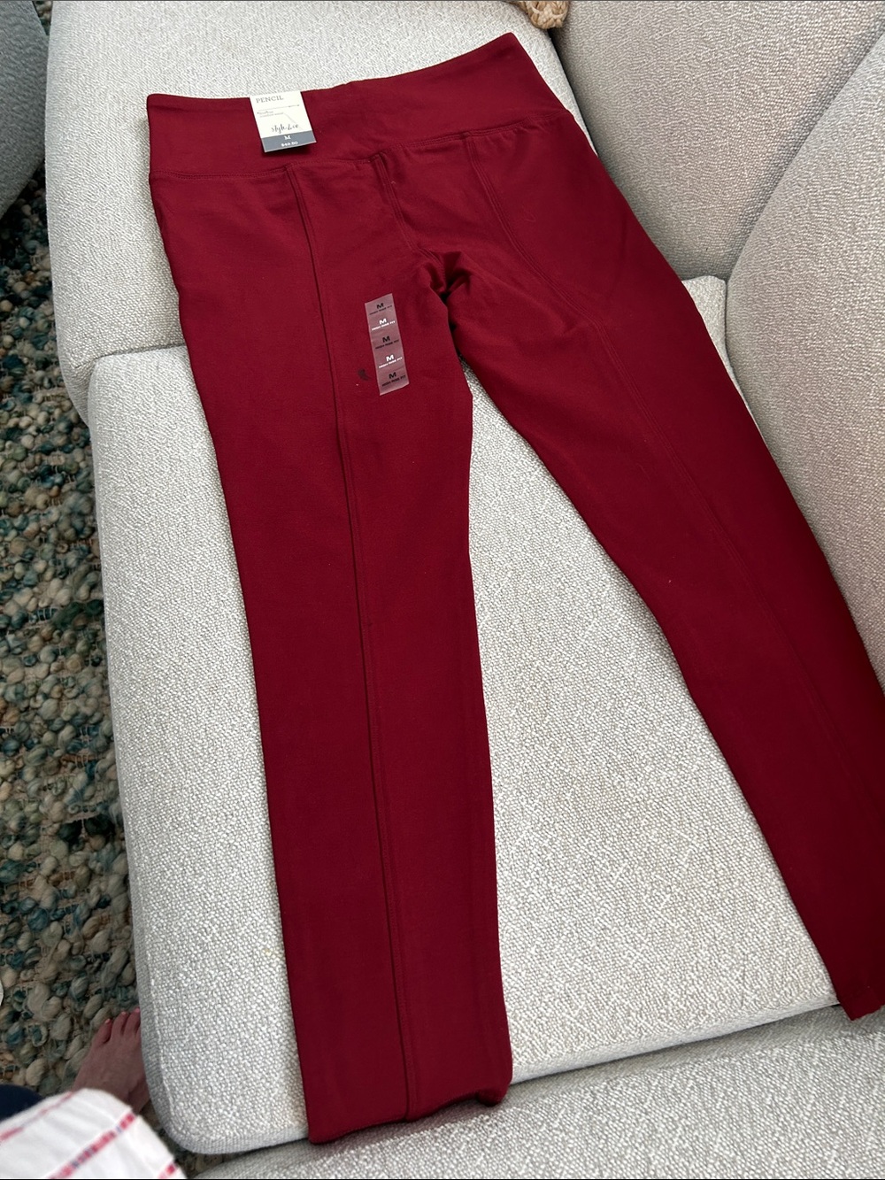 Style & Co. Straight Leg Pants in Deep Wine Red